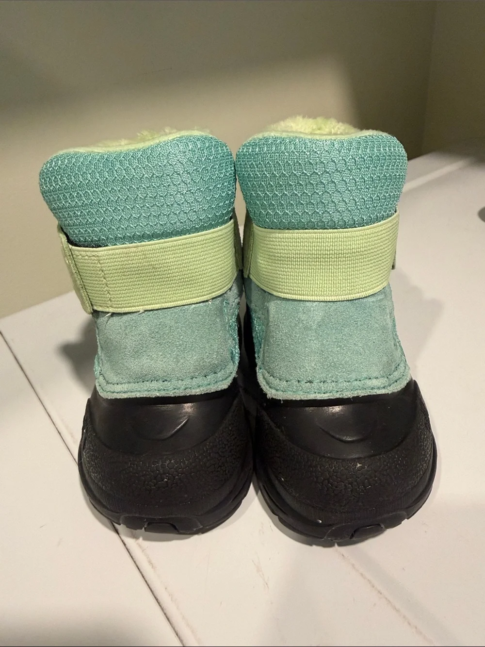 The North Face Kids Waterproof Boots in Mint Green and Black